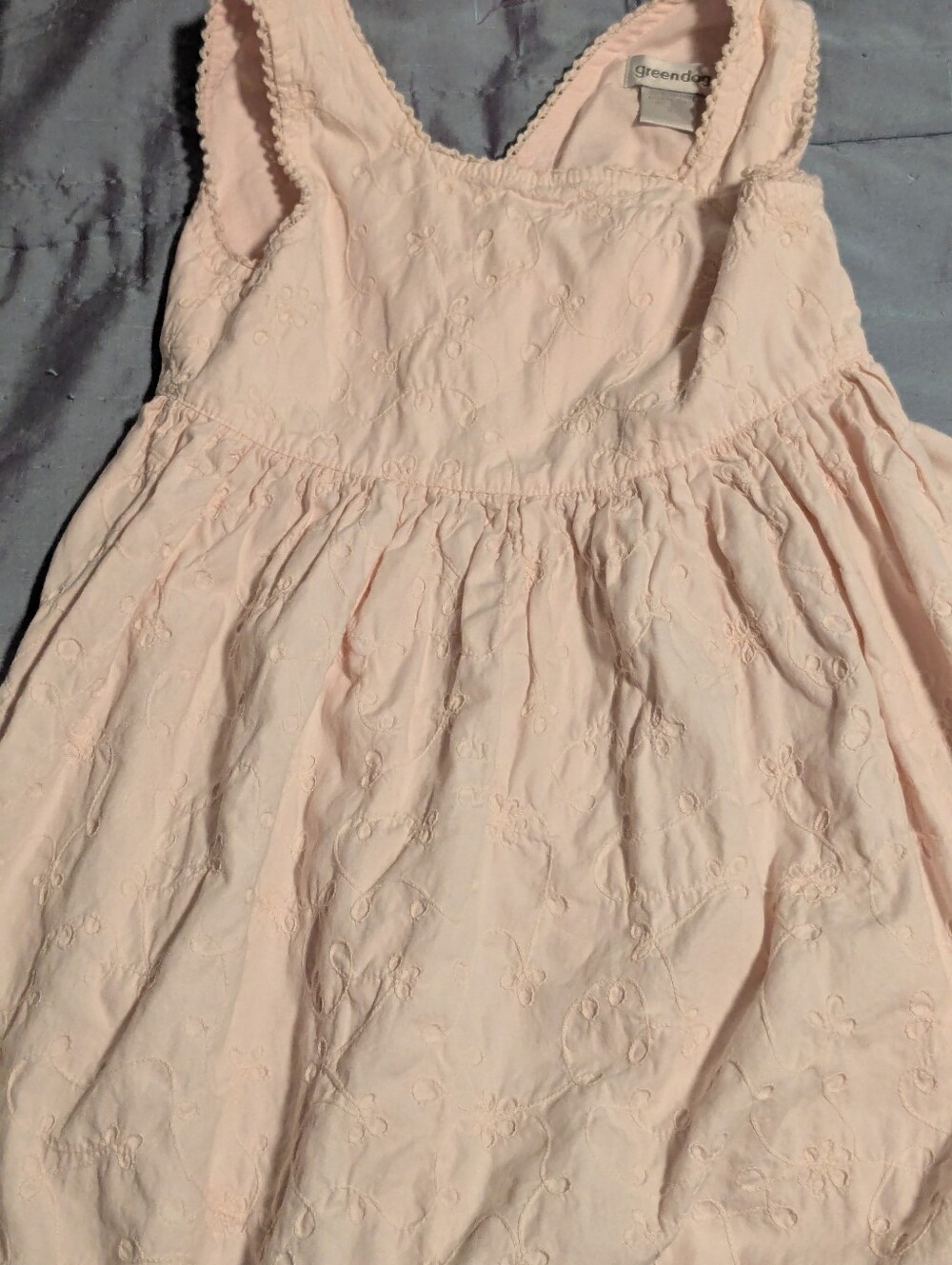 greendog Pale Pink Eyelet Sundress for Girls